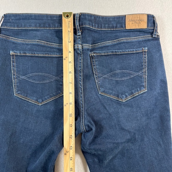 Abercrombie and Fitch Jeans Womens 29 Blue Skinny Low Rise Dark Wash Stretch - Picture 10 of 13